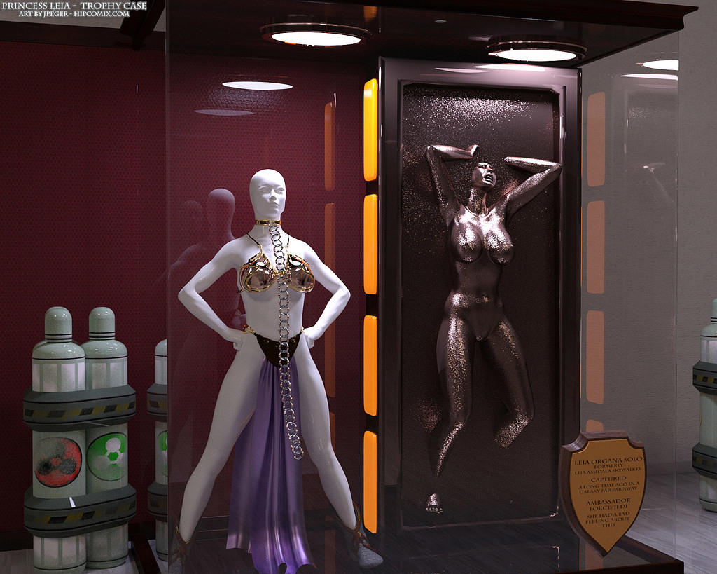 Princess Leia CarboniteTrophy Case Nude